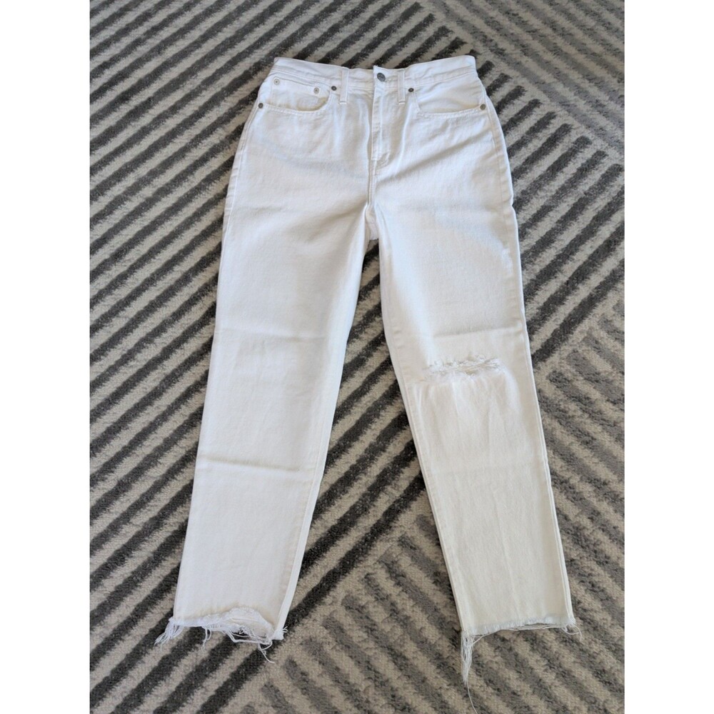 Madewell The Mom Jean in Coastal White Size 28